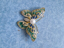 芠拉感漸變藍復古蝴蝶胸針淡水珍珠別針優(yōu)雅氣質(zhì)胸花大衣配飾禮物 藍色 曬單實(shí)拍圖