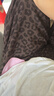 野獸派家居（tbh）三麗鷗Hello Kitty彈力針織棉長(cháng)袖T恤可外穿家居服睡衣女 Hello Kitty彈力針織棉長(cháng)袖T恤 可可豹紋 S 曬單實(shí)拍圖