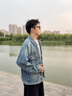 森馬（Semir）森柔牛仔|長袖襯衫男復(fù)古水洗牛仔外套秋季寬松上衣103524105101 曬單實拍圖