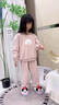 ELLE BABY童裝兒童家居服加絨套裝男女童珊瑚絨睡衣秋冬加厚保暖小狗粉120 曬單實(shí)拍圖