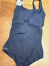 迪卡儂（DECATHLON）泳衣女連體三角抗氯游泳服顯瘦大碼泳裝泡溫泉深藍4230020 曬單實(shí)拍圖