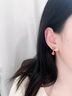 蔻詩哲 COASZE純銀朱砂耳釘女新中式南紅瑪瑙耳環(huán)耳飾旗袍配飾七夕情人節(jié)送老婆 鴻運吉祥耳環(huán)【珠子8mm】 曬單實拍圖