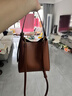 CHARLES&KEITH25秋新品吸扣式托特包手提子母水桶包生日禮物CK2-10782671 Chocolate巧克力色 S 曬單實(shí)拍圖