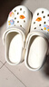 名創(chuàng  )優(yōu)品（MINISO）洞洞鞋男女夏季外穿涼鞋防滑厚底踩屎感包頭涼拖鞋 白色+海洋星星 曬單實(shí)拍圖