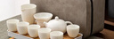 金鑲玉 茶具茶盤(pán)套裝 功夫茶具配件茶壺茶杯送禮盒旅行商務(wù) 西施透白便攜式茶具套裝 曬單實(shí)拍圖