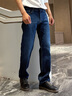 EMPORIO ARMANI/阿瑪尼官方旗艦新款男士中腰直筒復古純棉水洗牛仔褲秋季 【中腰直筒微彈拉鏈門(mén)襟】中藍色 30 (推薦：130-140斤褲長(cháng)偏長(cháng)) 曬單實(shí)拍圖