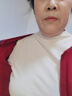 德瑪納【中袖T恤】小眾打底衫法式中高領(lǐng)T恤女 杏色 L  曬單實(shí)拍圖