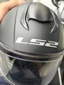 LS2情侶摩托車(chē)頭盔男女機車(chē)賽車(chē)四季全盔兒童盔防霧大尾翼802 啞黑 3XL(建議59-61頭圍) 曬單實(shí)拍圖