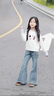 女童喇叭褲春秋2025新款兒童修身牛仔褲洋氣時(shí)髦女大童牛仔微喇褲 3019款牛仔喇叭褲 160 曬單實(shí)拍圖