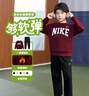 NIKE3BRAND 耐克兒童加絨衛(wèi)衣+長(zhǎng)褲套裝2025年撞色logo男女童2件套 曬單實(shí)拍圖
