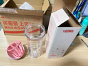 膳魔師（THERMOS）搖搖杯 Tritan塑料杯子奶昔果汁 運動(dòng)水杯 TP4086-DSTR-粉色 曬單實(shí)拍圖