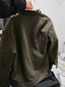 Burwilde國際品牌春秋季夾克男2025新款痞帥潮牌感男裝潮流麂皮絨休閑男士 軍綠色款 加絨（禮盒裝） 2XL (160-175斤) 曬單實(shí)拍圖