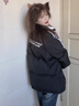 棉致學(xué)院風(fēng)三條杠立領(lǐng)棉服女冬季新款面包服外套棉衣加厚羽棉襖絨服 梵6635黑色【高品質(zhì)】 M 105-120斤 曬單實(shí)拍圖