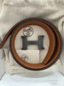 愛(ài)馬仕（HERMES）【七夕】男士腰帶皮帶黑棕雙面光面腰帶38毫米寬版 品質(zhì)保障 85碼適合2.2-2.4尺腰圍28-30碼褲 曬單實(shí)拍圖