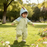 G.DUCKKIDS小黃鴨童裝嬰兒連體衣春秋季新生兒衣服秋裝男寶寶外出服秋季爬服 嬰兒棉服綠色【冬款加絨】 100cm 100尺碼2~3歲【90-】cm 曬單實(shí)拍圖