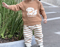 幼歌（YOUGE）嬰幼兒立體彩色毛球小動物提花保暖親膚舒適居家服 粉色 110 cm 曬單實拍圖