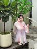萌乎漢服女童2025春秋款兒童高端超仙古風(fēng)公主連衣裙小女孩飄逸公主裙 紫色 130 曬單實(shí)拍圖