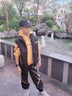 G.DUCKKIDS童裝男童套裝秋冬季加絨加厚大兒童服裝男孩冬裝衛衣棉馬甲三件套 黑色三件套 150 建議身高140-150cm11-12歲 曬單實(shí)拍圖