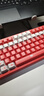 狼蛛（AULA）nova75膠坨坨無(wú)線(xiàn)機械鍵盤(pán)電競游戲三模gasket結構全鍵熱插拔客制化有線(xiàn)藍牙辦公10000mAh長(cháng)續航 赤煉紅-【流星冰淇淋軸】三模10000mAh 曬單實(shí)拍圖
