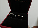 中國黃金碎碎冰情侶戒指一對求婚銀對戒女生生日禮物女友老婆結婚紀念日 碎碎冰情侶對戒【京速達】 曬單實(shí)拍圖