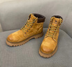 駱駝（CAMEL）【王俊凱同款】馬丁靴加絨鞋秋冬2025新款大黃靴戶外工裝登山靴 GE122W7757T 金黃色（男款） 42 曬單實(shí)拍圖