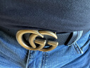 古馳（GUCCI）【送老師】舊金色雙G皮革荔枝皮平滑扣 牛皮 腰帶 男女同款情侶款 品質(zhì)保障 90碼適合2.4-2.6尺腰圍30-33碼褲 曬單實(shí)拍圖