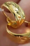 周六福足金999簡(jiǎn)約黃金耳環(huán)女送媽媽耳飾計價(jià)AA090834 一對 約3.67g  曬單實(shí)拍圖