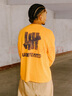 UNDEFEATED五條杠官方美式經(jīng)典秋季新品重磅 LOCK UP 長(cháng)袖TEE 橘黃色 L 曬單實(shí)拍圖