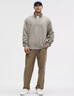 lululemon丨Steady State 男士半拉鏈衛(wèi)衣 *Wash LM3FAFS 稀釋水洗卡其棕 M 曬單實(shí)拍圖