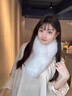 HG白色毛絨圍巾女生秋冬季2025新款圍脖仿皮草狐貍毛領(lǐng)保暖圍巾配飾 白色仿狐貍毛圍巾 曬單實(shí)拍圖