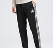 阿迪達斯 （adidas）長(cháng)褲男女秋季寬松透氣直筒褲跑步運動(dòng)防風(fēng)休閑褲 黑白 M 曬單實(shí)拍圖