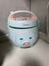 美的（Midea）迷你電飯煲微壓 小型家用電飯煲1-2人電飯鍋家用1-2-3個(gè)人用宿舍萌趣多功能煲湯煮飯煮粥不粘內膽 【機械款】一鍵快煮 1.6L 黑晶防粘內膽 曬單實(shí)拍圖