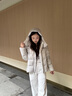 波司登（BOSIDENG）新款羽絨服女短款90絨泡芙時(shí)尚脫卸帽厚冬季保暖外套B250243152 晨霧冷灰8F98 S 160/84A充絨量214g 體重約110-125斤 曬單實(shí)拍圖