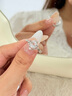 中國黃金永恒四葉草足銀戒指女銀飾品生日禮物女送女友媽媽老婆結婚紀念日 足銀永恒四葉草戒指【鑲嵌天然托帕石】 曬單實(shí)拍圖