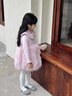 班喜迪女童連衣裙秋冬裝新款洋氣女寶寶公主裙加絨套裝夾棉兒童裙子冬季 粉色 120 曬單實(shí)拍圖