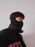 KINGXIAOJING德國防塵保暖防寒口罩男女耳罩二合一立體騎行冬季加厚搖粒絨面罩 護耳口罩--黑色(約50cm  33克) 均碼 曬單實(shí)拍圖