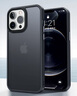 品勝 適用蘋(píng)果12Pro Max手機殼 iphone12 Pro MAX磨砂質(zhì)感透明手機保護套防摔手機殼 黑 曬單實(shí)拍圖