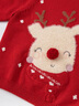 戴維貝拉（DAVE＆BELLA）毛衣紅色圣誕童裝冬季兒童新年上衣針織衣服 曬單實(shí)拍圖