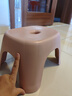 椅子奶油風(fēng)家用小凳子加厚塑料凳可疊放耐用兒童凳學(xué)生寢室矮凳 櫻花粉1個(gè) 曬單實(shí)拍圖