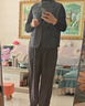 皮爾卡丹（pierre cardin）設計感西裝套裝女氣質(zhì)職業(yè)時(shí)尚小個(gè)子馬甲三件套2025春秋新款通勤 灰色套裝 XL(建議115斤-130斤) 曬單實(shí)拍圖
