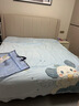 卡通牛奶絨四件套冬季床單被套可愛(ài)貼布繡兒童被罩珊瑚絨加厚保暖 大耳狗藍【A類(lèi)蓄熱恒溫保暖】 1.8m 床單款 四件套：被套200x230 曬單實(shí)拍圖