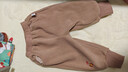 嘟嘟家兒童唐裝拜年服長(cháng)褲冬款寶寶年裝喜慶休閑褲子嬰兒周歲禮束腳褲潮 卡其色 100 曬單實(shí)拍圖