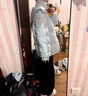 鴨鴨（YAYA）蓄熱短款羽絨服女2025年冬季新款時(shí)尚休閑寬松加厚保暖小個(gè)子外套 冰川藍 M (建議110-125斤) 曬單實(shí)拍圖