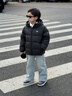 安踏兒童羽絨服男中大童2025冬季新款保暖加厚運動(dòng)連帽女孩面包服外套 基礎黑 80%絨子 160 充絨量126g 曬單實(shí)拍圖