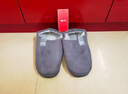 回力純色燈芯絨棉拖鞋包跟男冬季耐臟送爸爸家居室內防滑冬包腳跟棉鞋 灰色 44-45 （適合43-44腳穿） 曬單實(shí)拍圖