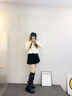 DAPHNE達芙妮棕色長(cháng)筒靴女2025秋季新款厚底中筒西部騎士靴堆堆褲管靴子 黑色 37 曬單實(shí)拍圖