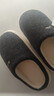 樸西冬季男士簡(jiǎn)約可外穿厚底不粘毛棉拖室內保暖 礁石黑 42-43 曬單實(shí)拍圖