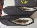老美華冬季新款男棉鞋老北京布鞋高幫加棉棉靴中老年人爸爸鞋 黑色 42 曬單實(shí)拍圖