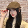 十竹帽子女款秋冬貝雷帽2025新款顯臉小反戴前進(jìn)帽鴨舌復古帽子報童帽 咖色【雙層帽檐】高質(zhì)感 曬單實(shí)拍圖