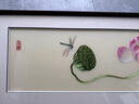 奈維斯汀荷花蘇繡成品掛畫蘇州純手工刺繡客廳書房臥室床頭裝飾畫結(jié)婚禮品 荷花 帶框尺寸150x46cm 畫芯100x30cm 實(shí)木外框 曬單實(shí)拍圖